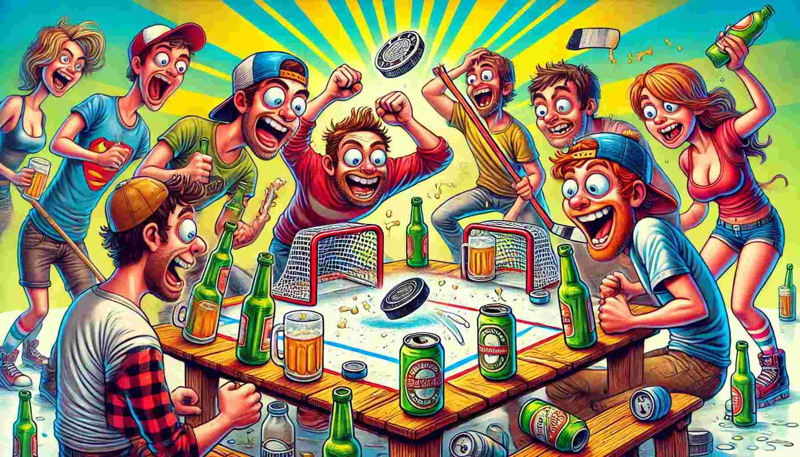 Beer Hockey Drinking Game