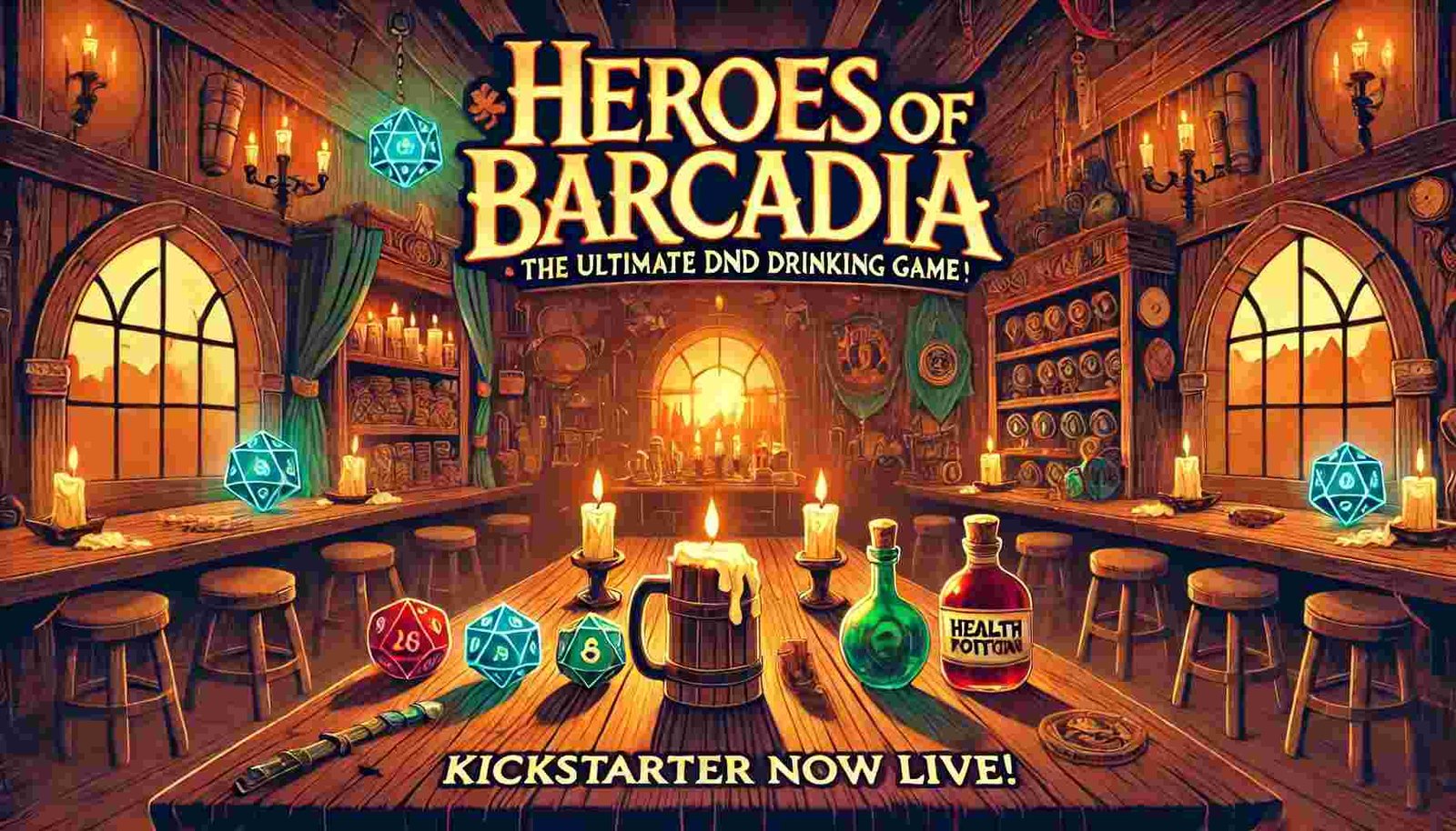 DND Drinking Game Kickstarter Heroes of Barcadia