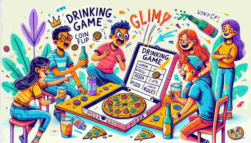 Funny Rules for Pizza Box Drinking Game