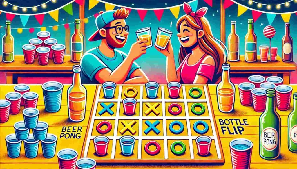 Tic Tac Toe Drinking Game for Couples