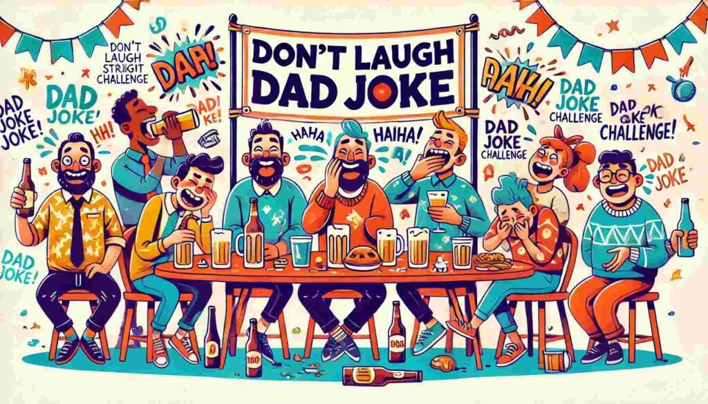 Don't Laugh Dad Joke Drinking Game