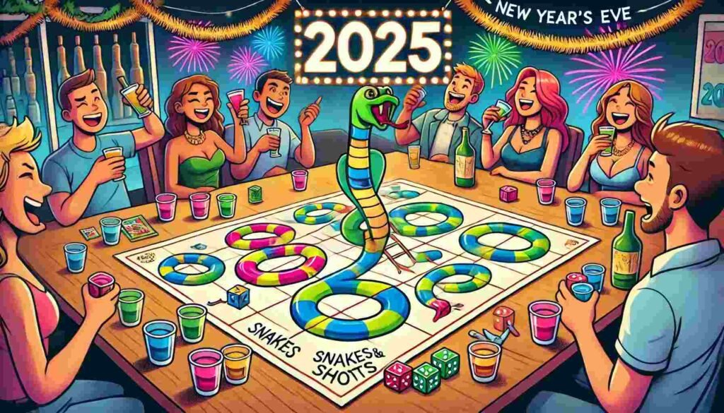 2025 New Year Party Game Snakes and Shots