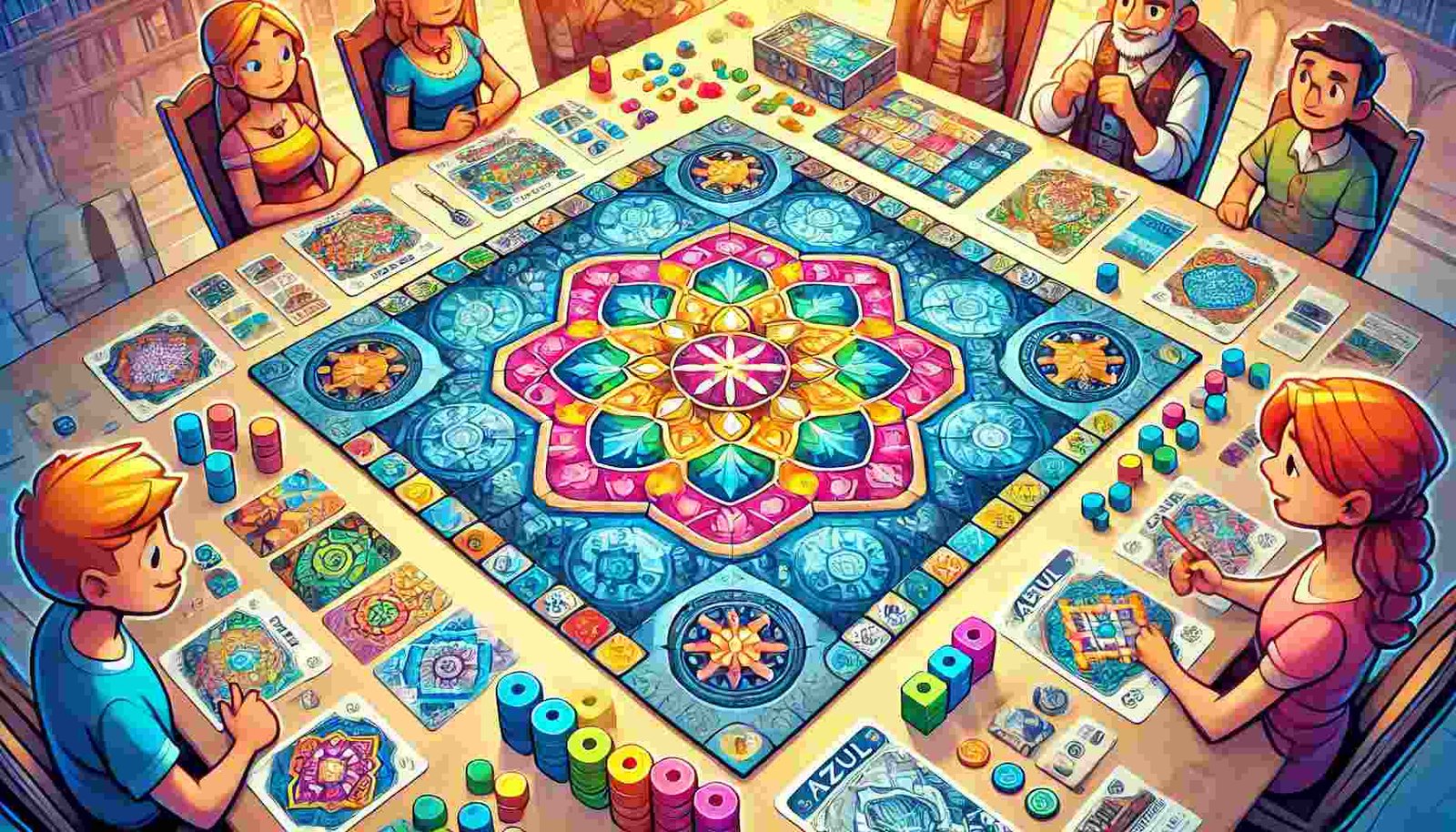 Azul Board Game For Solo Play And Drinking Party