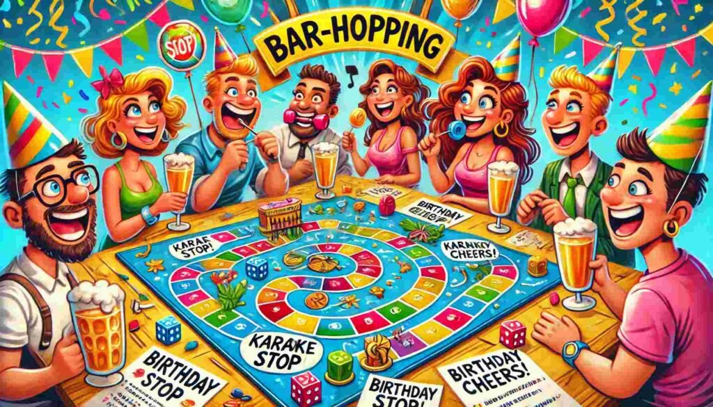 Bar Hopping Game for A Birthday Party