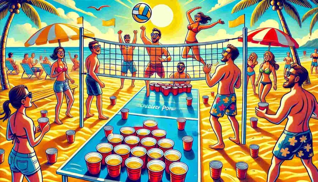 Volley Pong Drinking Game