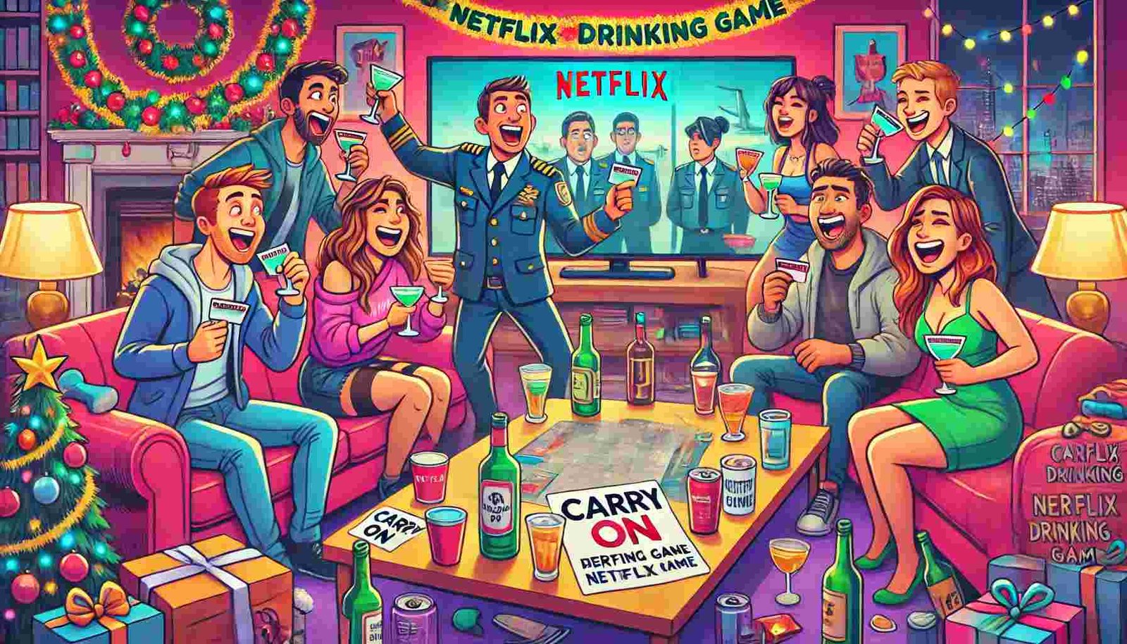 Carry On Netflix Drinking Game A Night Of Twists And Cheers