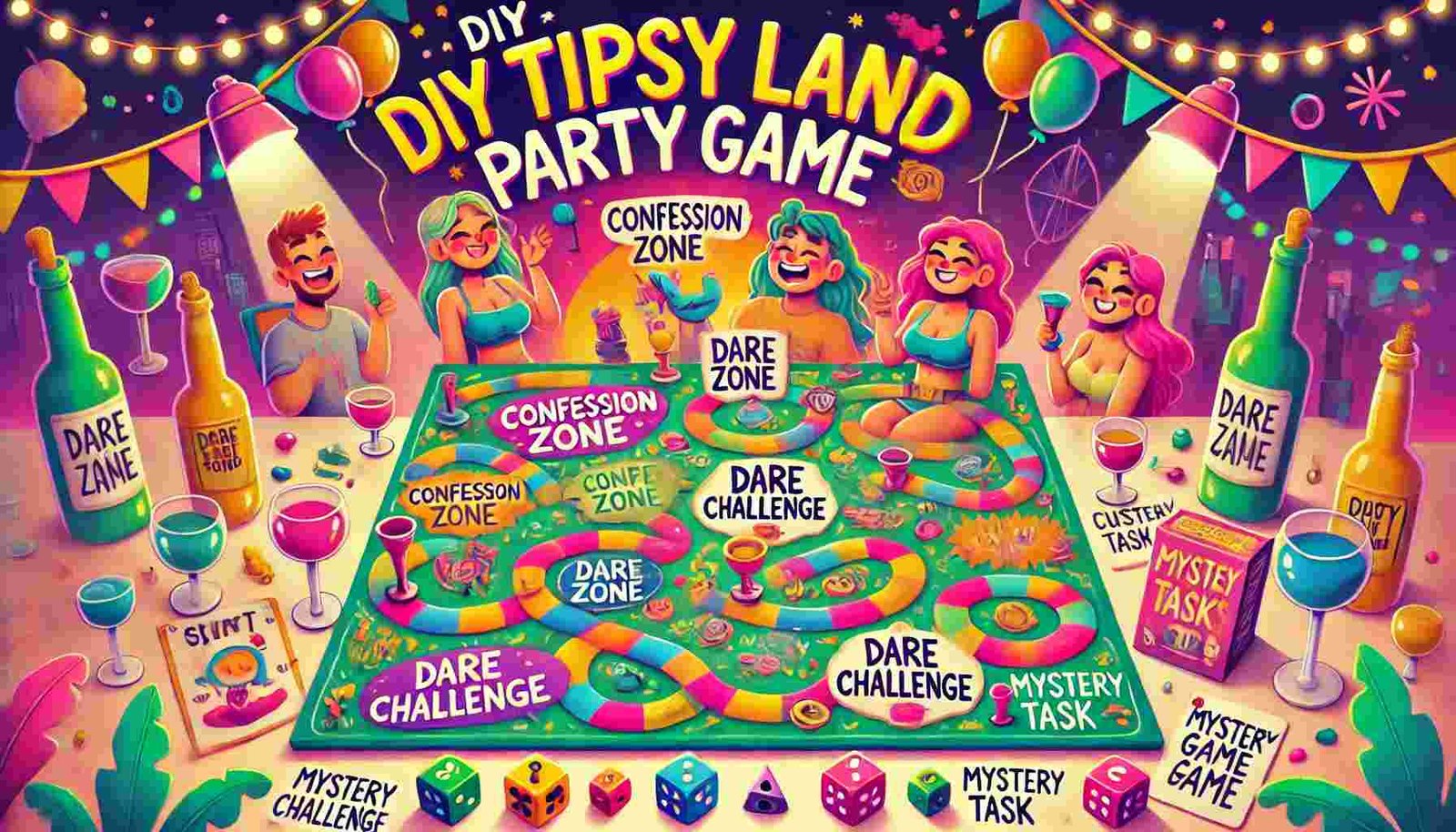 DIY Tipsy Land Party Game