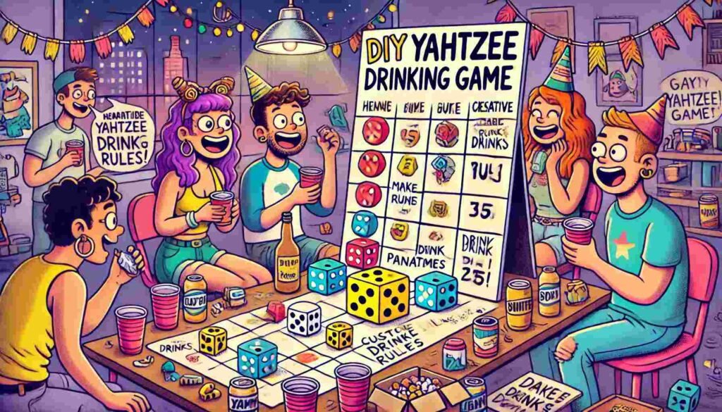 Printable Yahtzee Drinking Rules Scorecard