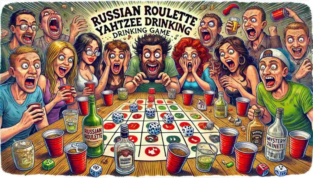 Russian Roulette Yahtzee Drinking Game