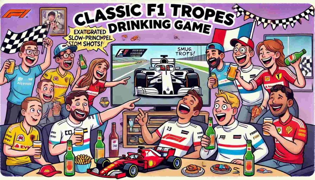 Classic F1 Tropes Drinking Rules