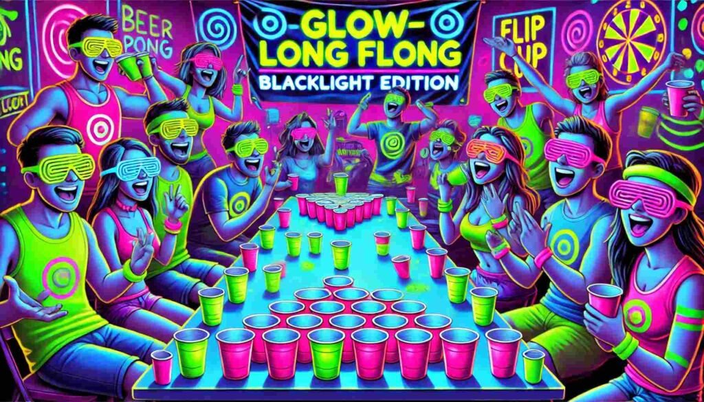 Flong Drinking Game: Beer Pong + Flip Cup Mashup 4 Themed Flong Tournament