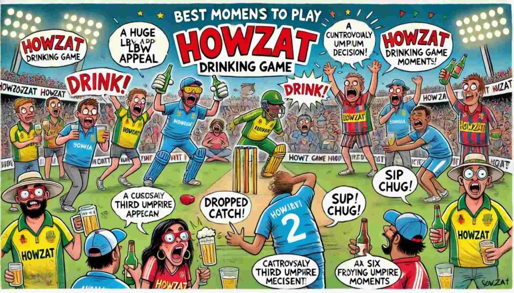 Howzat Drinking Game Rules and Cricket-Themed Party Chaos 3 Howzat Drinking Game Rules