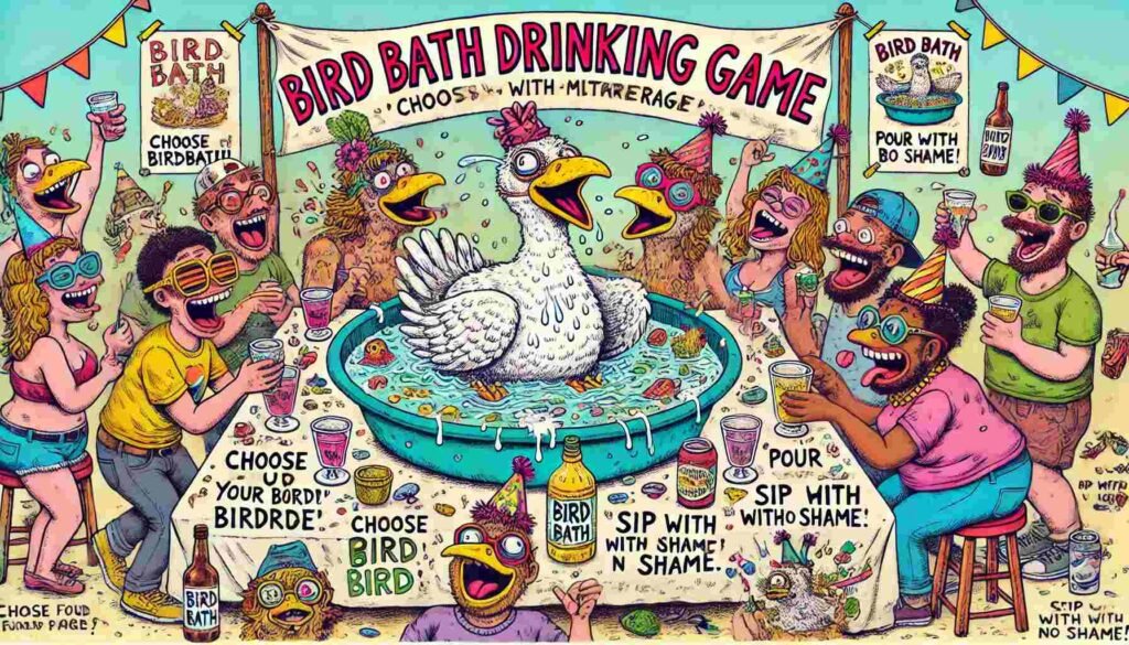 Bird Bath Drinking Game: The Weird & WTF Tale That Broke the Internet 2 Wild Drinking Game Bird Bath