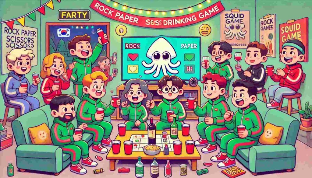 Play This Brutal Rock Paper Scissors Drinking Game Inspired by Squid Game 2 Rock Paper Scissors Drinking Game