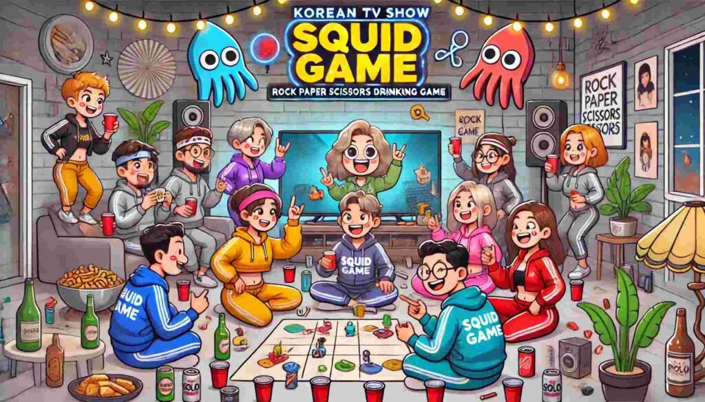 Play This Brutal Rock Paper Scissors Drinking Game Inspired by Squid Game 4 Squid Game 3 Drinking Game Rules
